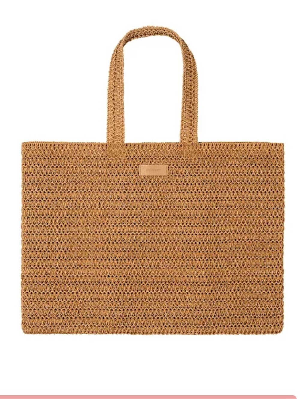 Burberry tote bag Tan brown knitted paper straw Beach shopper Authentic New